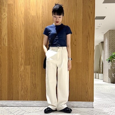 tシャツ リネンブレンド ジャージー Tシャツ レディース RANAN tシャツ 「Beautiful Cotton」サイドスリットフレンチ